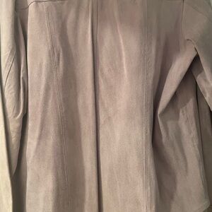 Violet woman's suede button down shirt size large